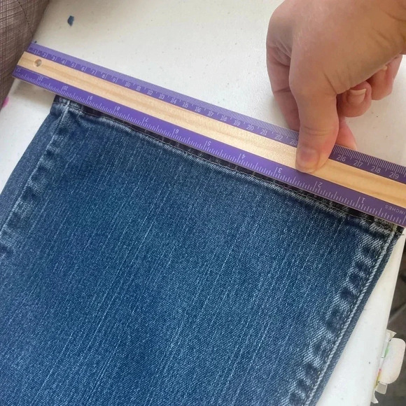 Tommy Hilfiger Low Rise Bootcut Y2K Trendy Dark Wash Jeans Plus Size 14 2006 093 - Picture 10 of 11